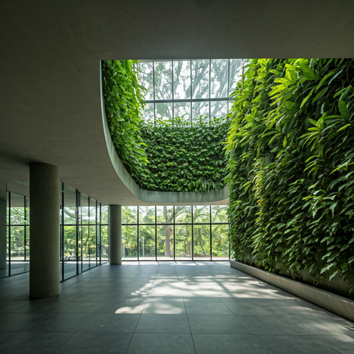 Edificio con fachada vegetal
